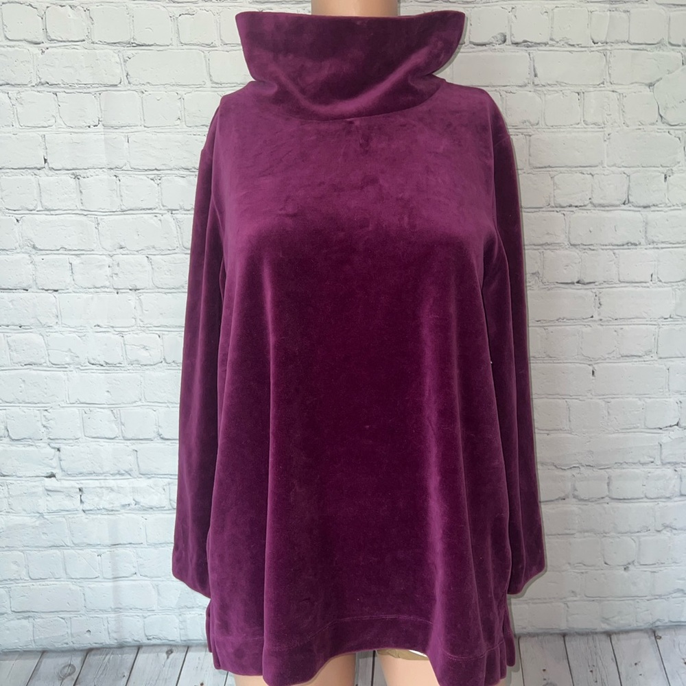 appleseeds petites dark purple sweatshirt size PL
